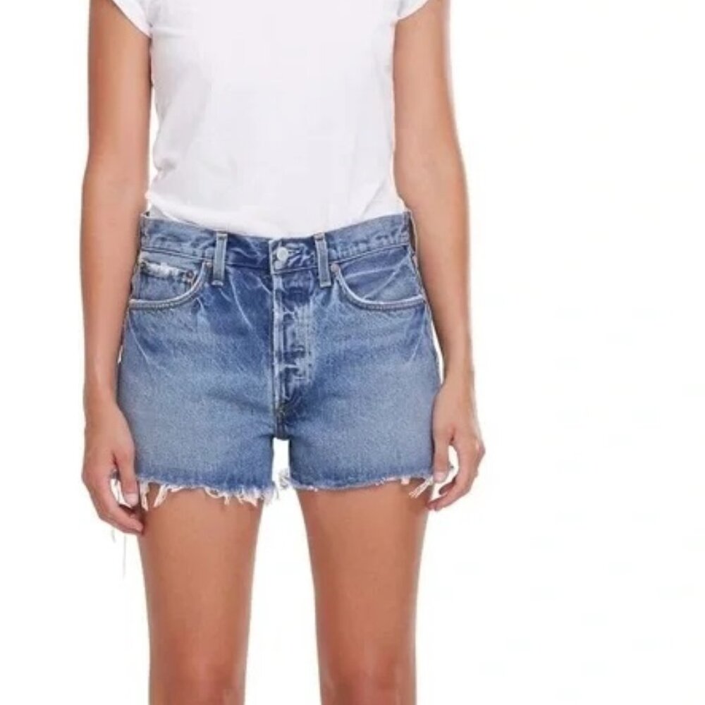 AGolde Parker Denim Short in Swapmeet Dark Size 31